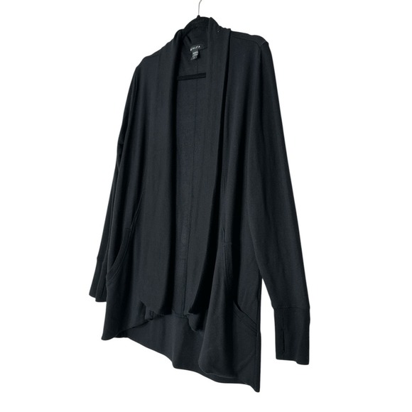 Athleta Cardigan Womens Large Black Pranayama Wrap Modal Nirvana Pockets Stretch - Picture 6 of 8